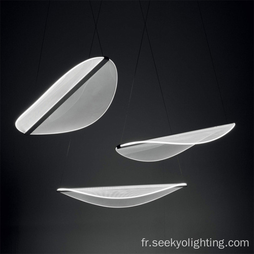 Guide de lumière acrylique de forme de feuille LED PENDANT